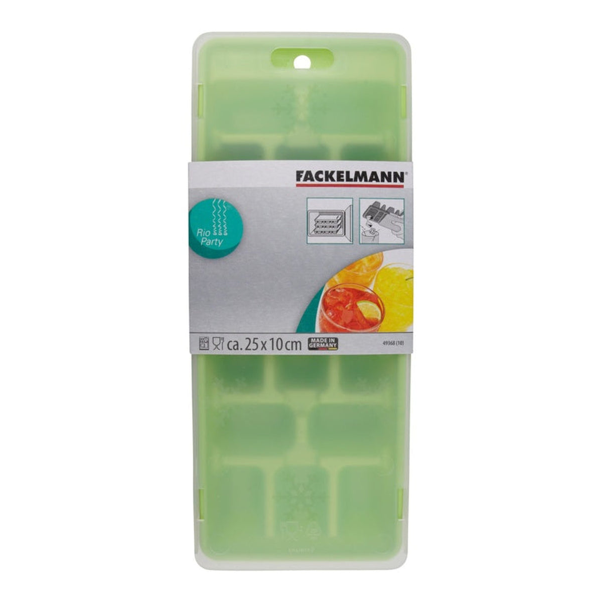 Fackelmann ice cube tray with cover, makes 15 cubes, view 4