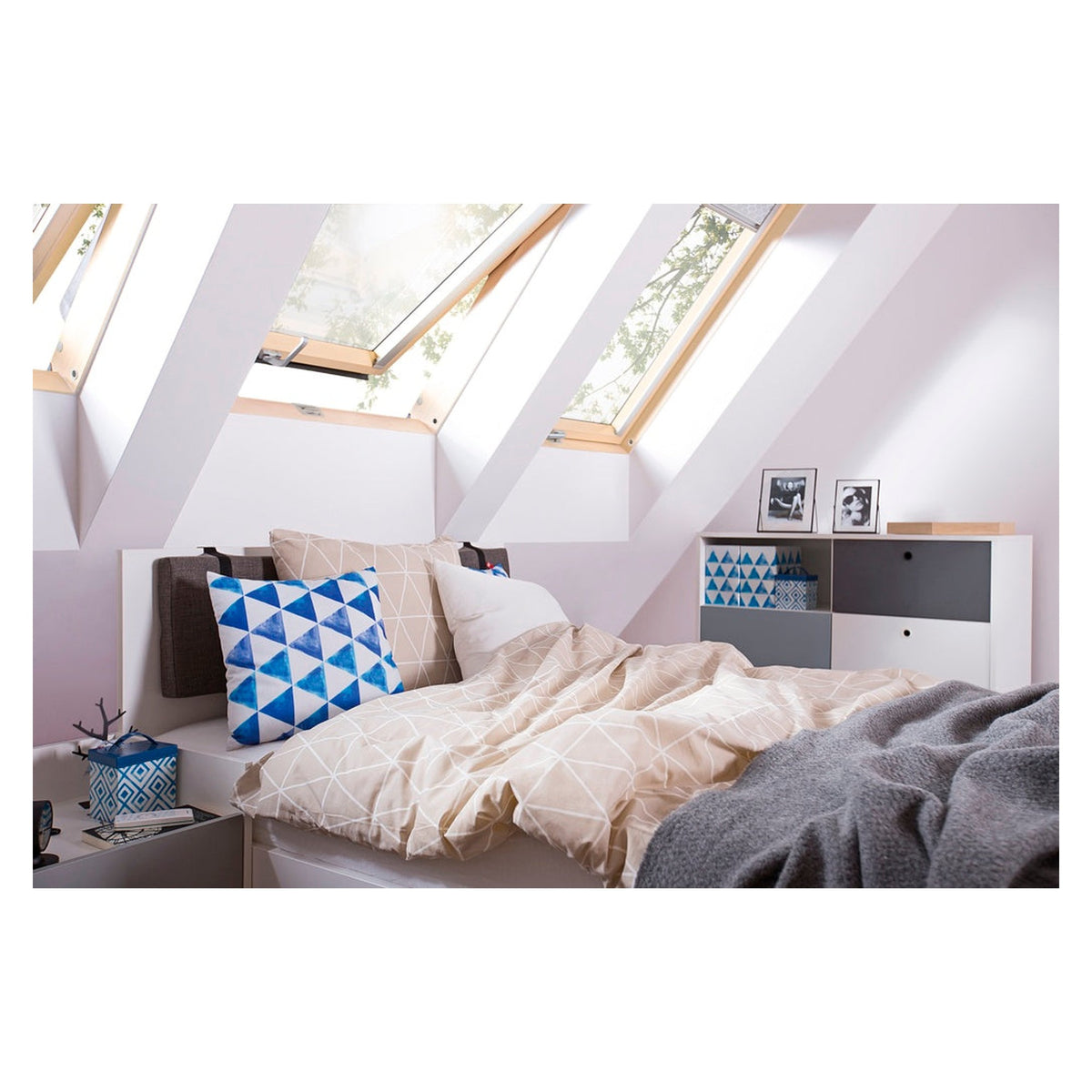 Fakro pine centre pivot roof window, view 3