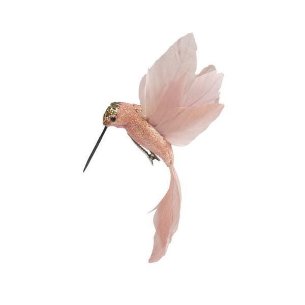Feather Hummingbird - 19cm Blush