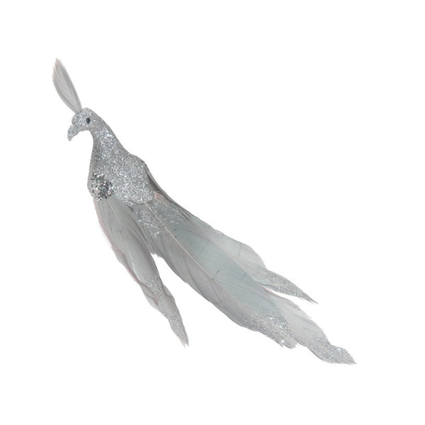 Feather Peacock - Silver 19cm