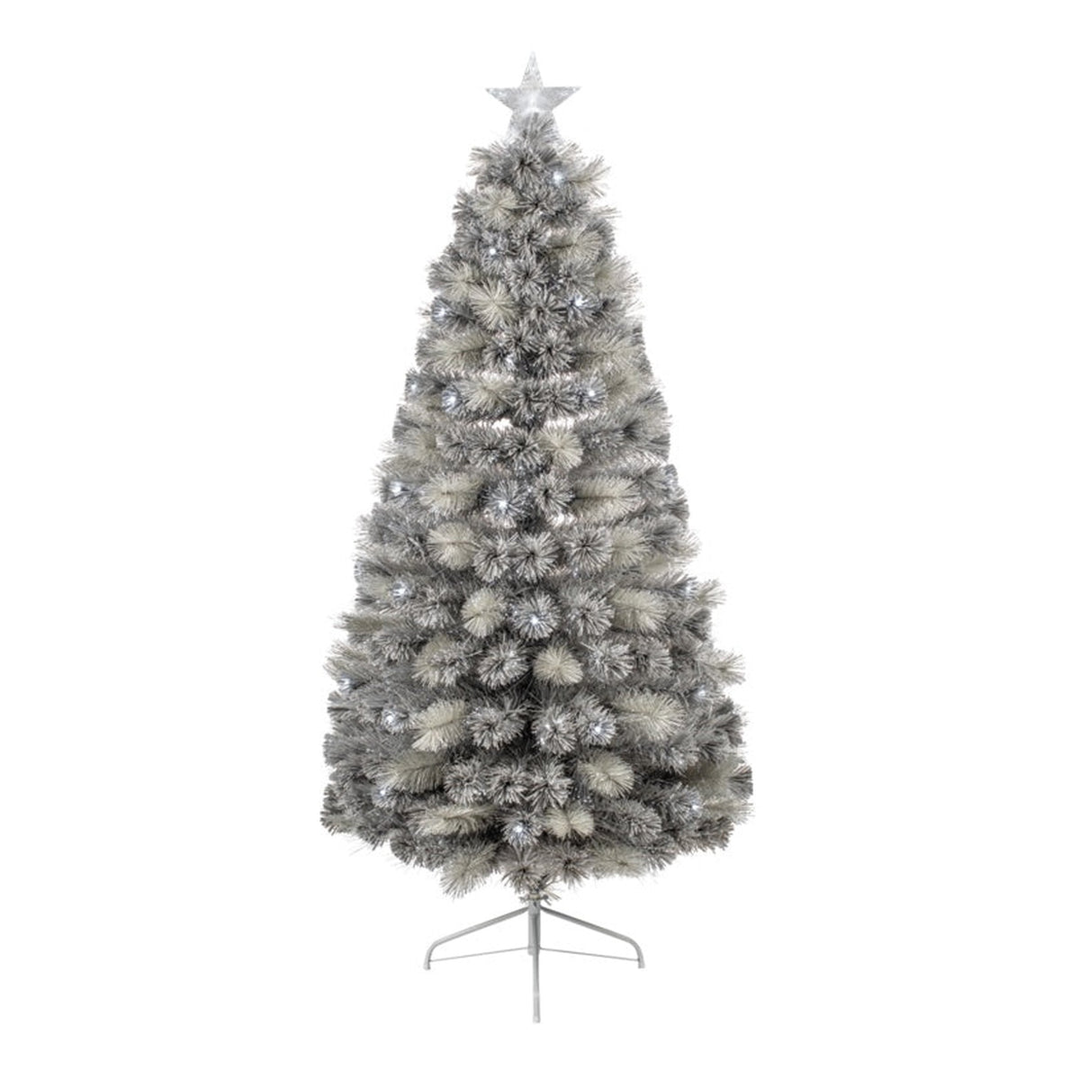 Fibre Optic Silver Tipped Fir White LEDs - 80cm