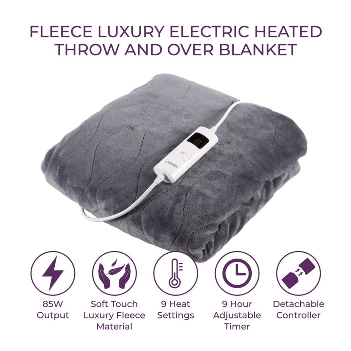Fleece Luxury Electric Heated Throw, view 6