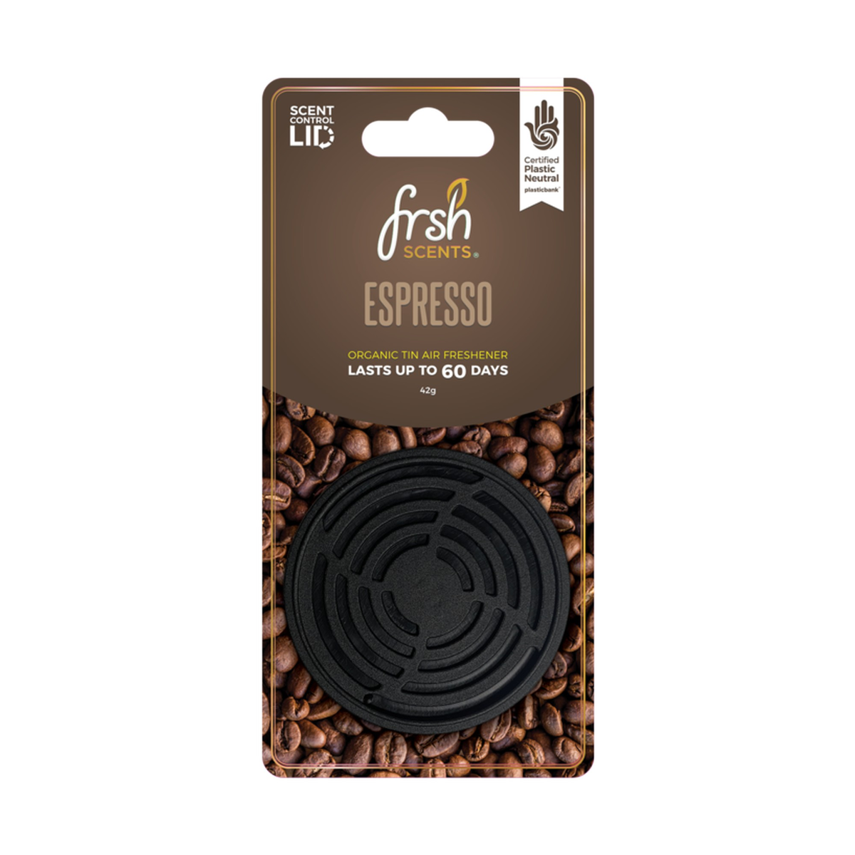 Fresh Tin Air Freshener Carded - Espresso