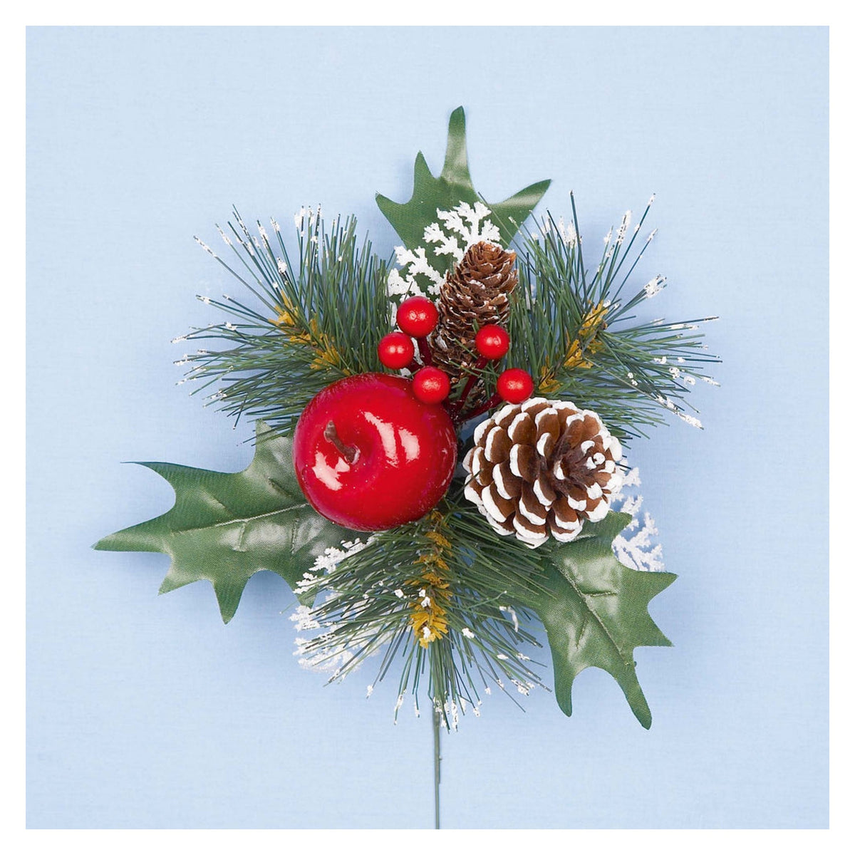 Frosted Pine Cone & Apple Pick