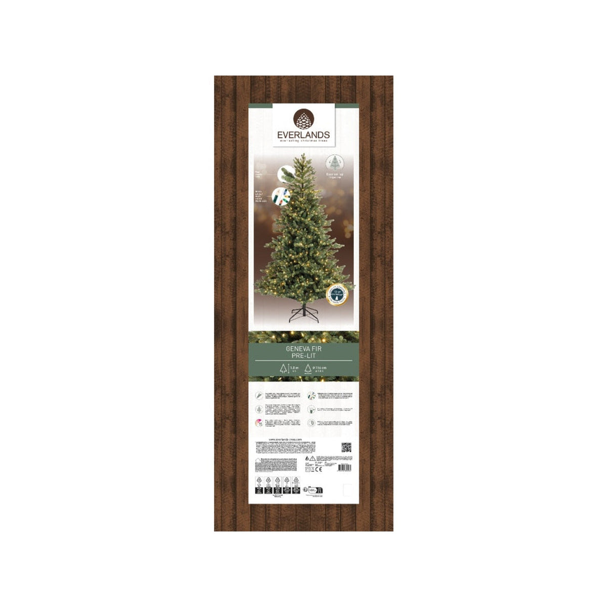 Geneva Fir With Warm White & Multi LEDs - 180cm, view 3