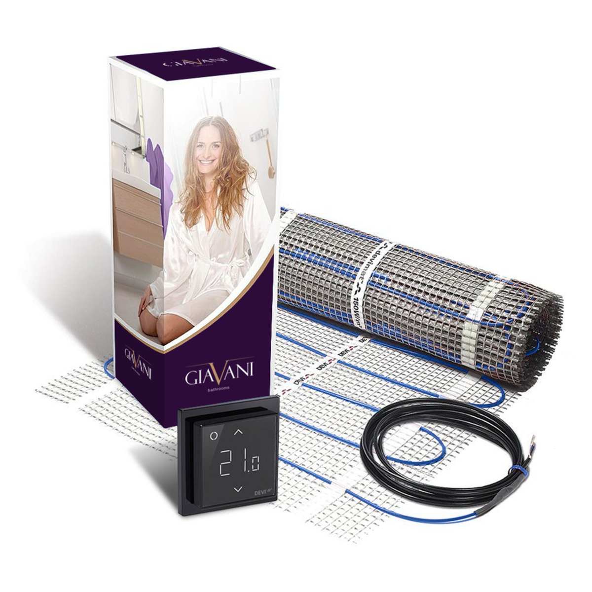 Giavani 200W 2m2 electric underfloor heating mat