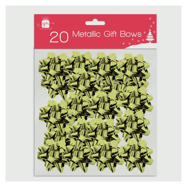Giftmaker gold gift bows pack of 20