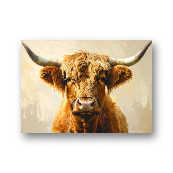 Glass Worktop Saver 28 x 38cm - Highland Cow