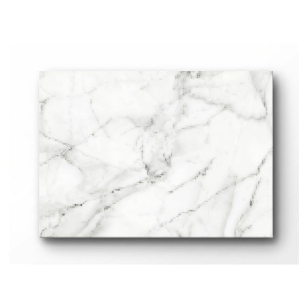 Glass Worktop Saver 28 x 38cm - White Marble