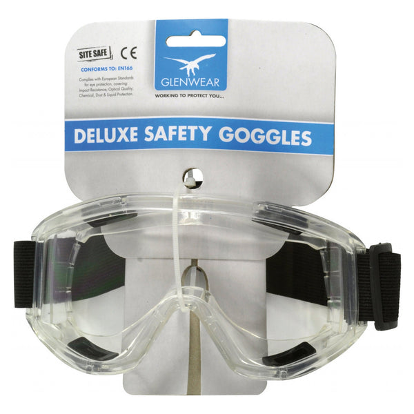 Glenwear deluxe safety goggles with elastic strap