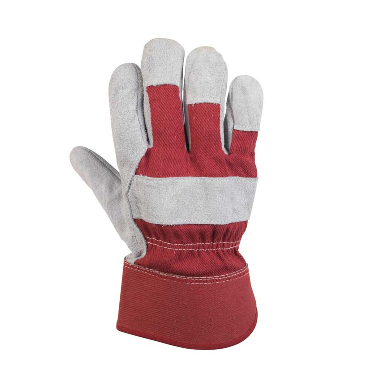 Glenwear red split leather work gloves, size 10 X large