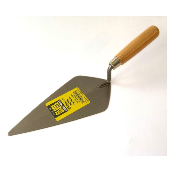Globemaster 10 inch brick trowel with wood handle