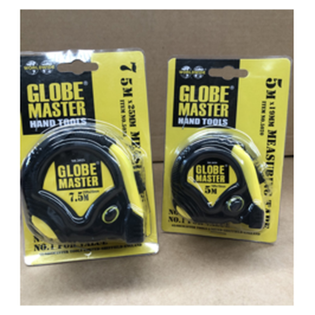 Globemaster twin pack tape measures 5m and 7.5m