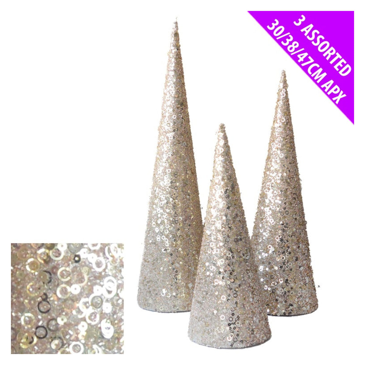 Gold Deco Cones - Set 3