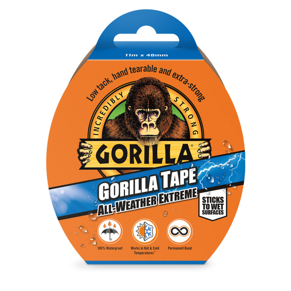 Gorilla All Weather tape black 11m roll