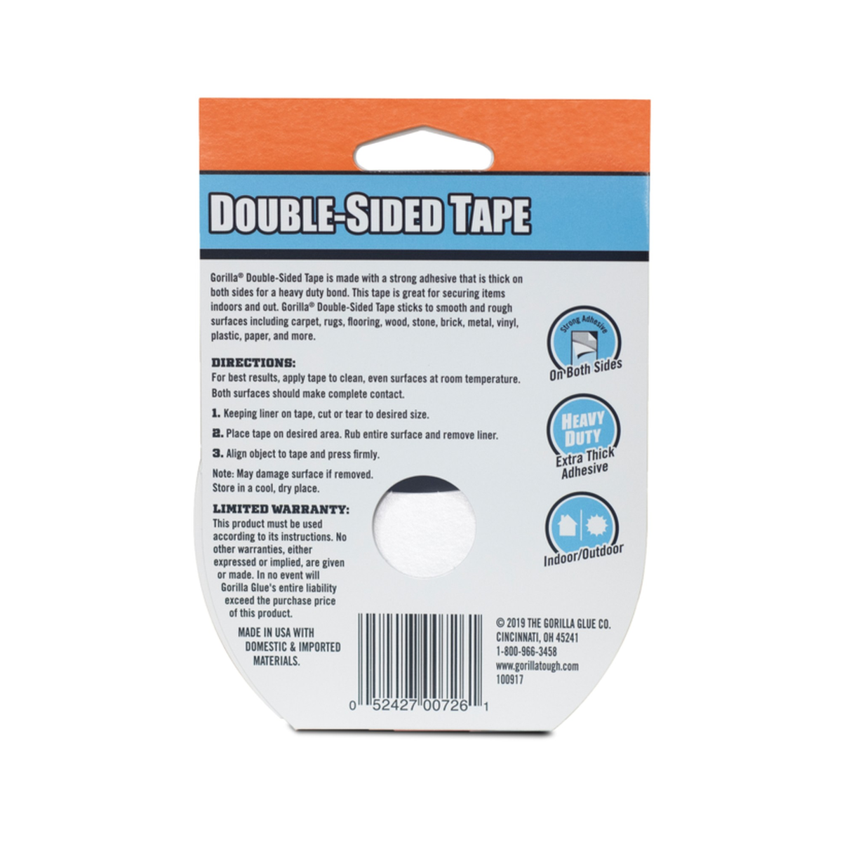 Gorilla double sided tape 7.3m roll, view 2