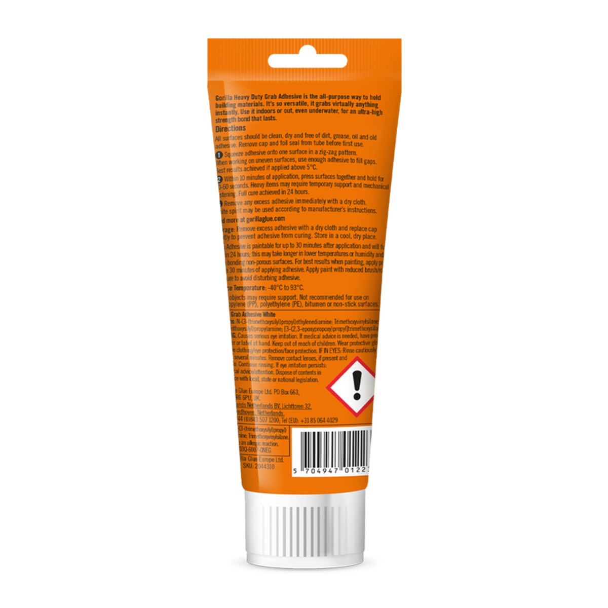 Gorilla Heavy Duty Grab Adhesive 200ml tube, view 2