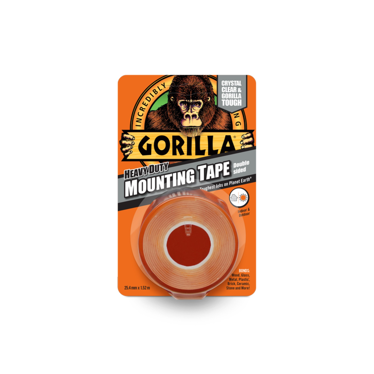 Gorilla clear double sided mounting tape 1.5m