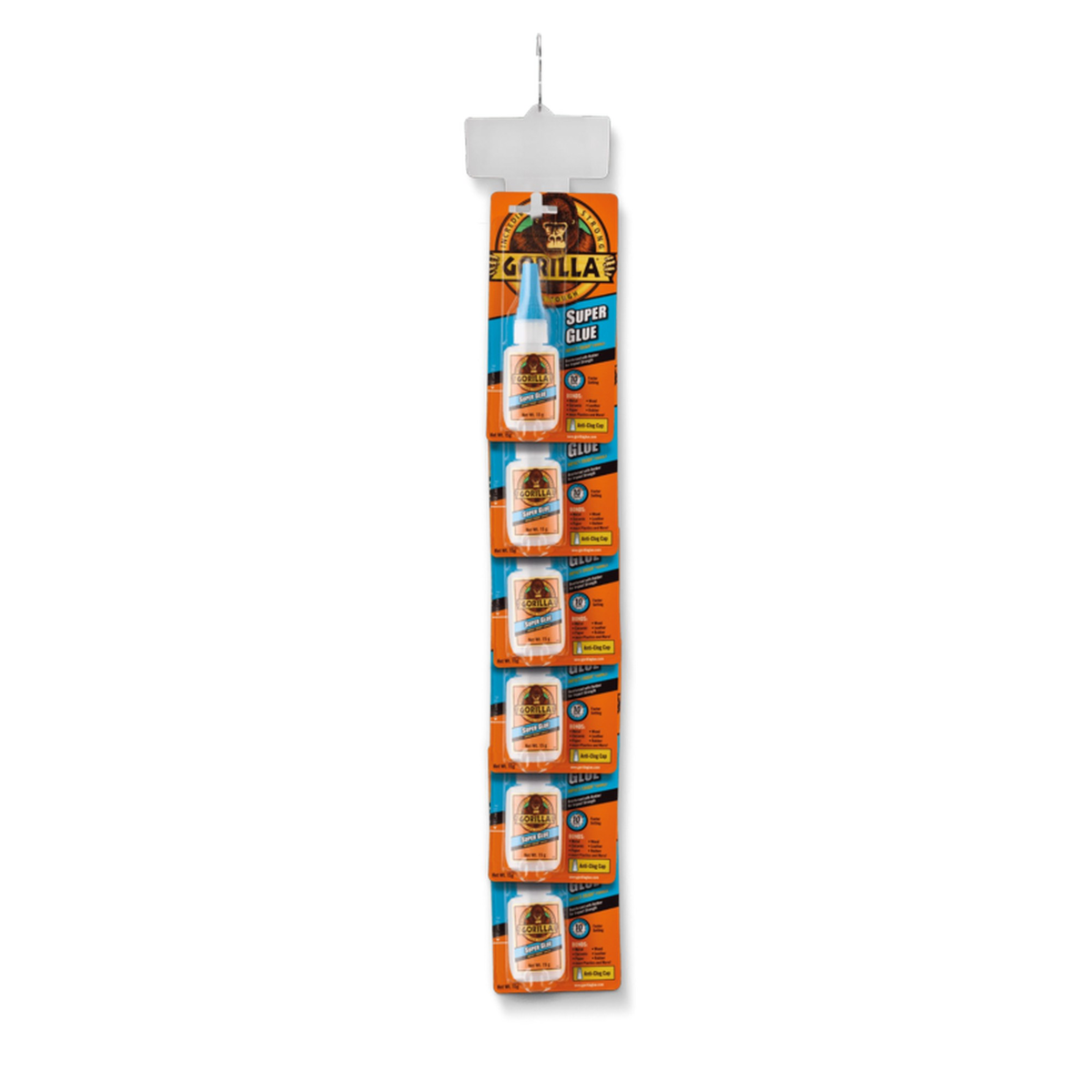 Gorilla Super Glue 15g clip strip of 6