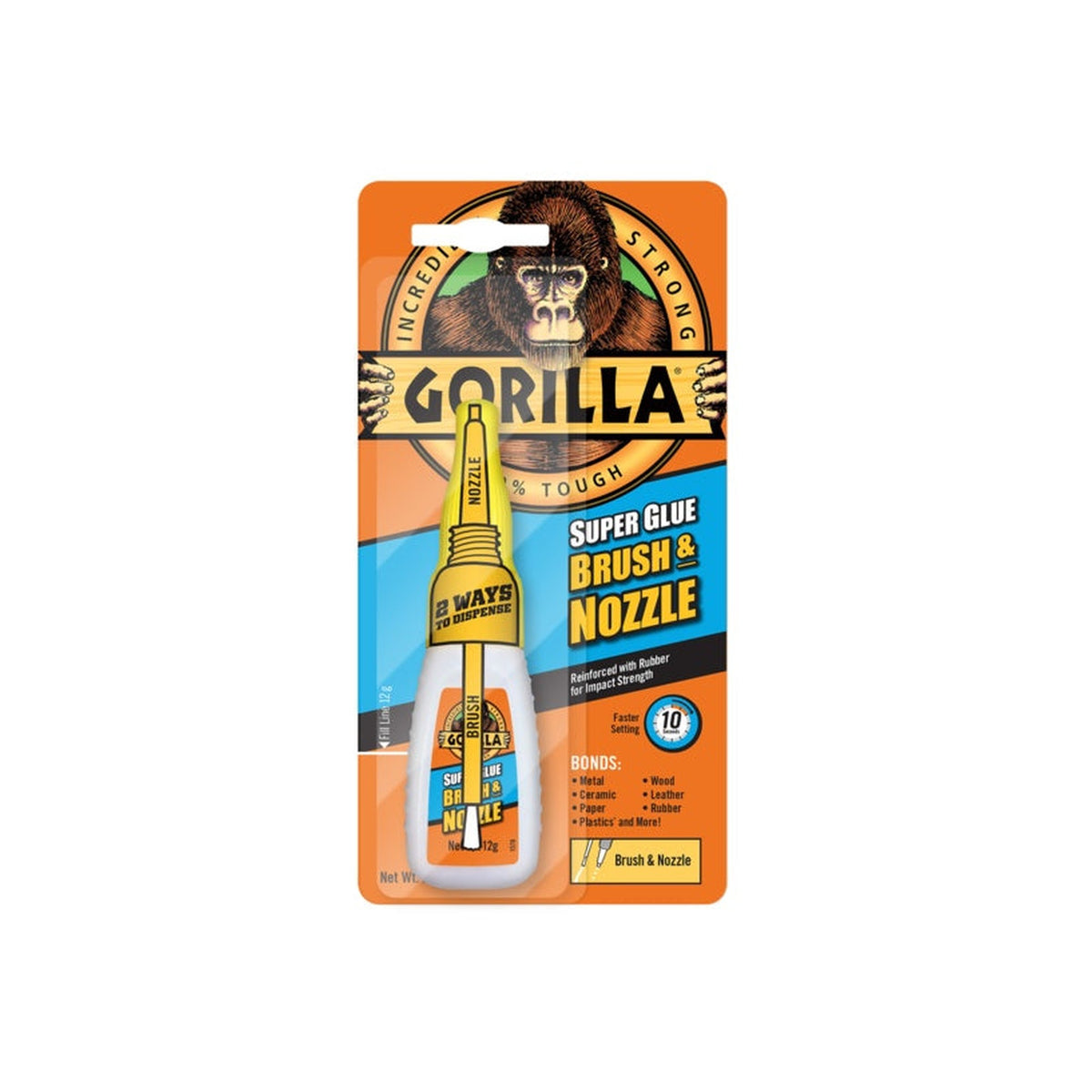 Gorilla Super Glue Brush and Nozzle 12g