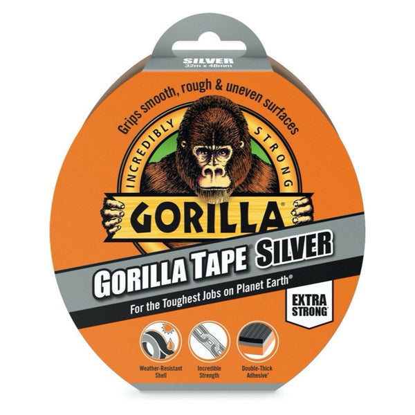 Gorilla Tape silver roll, 48mm x 32m