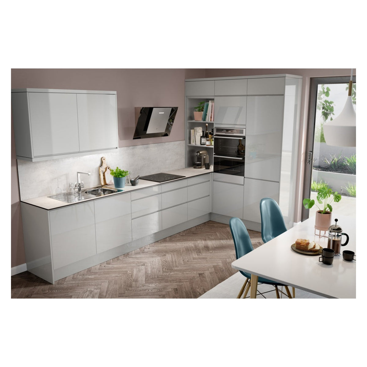 Gower Rapide+ Capri Grey 300mm base unit, view 3