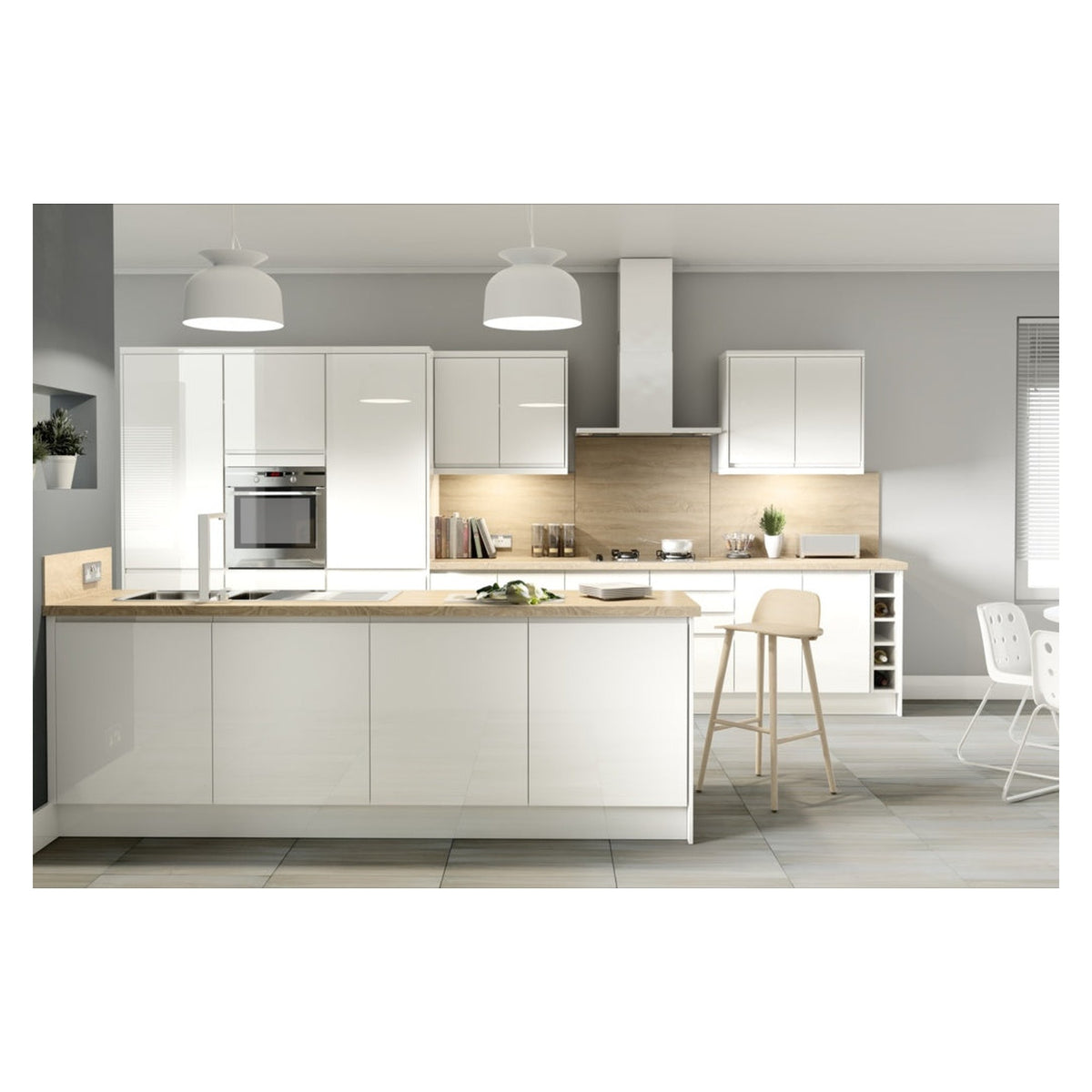 Gower Rapide+ Capri White 600mm corner wall unit, view 3