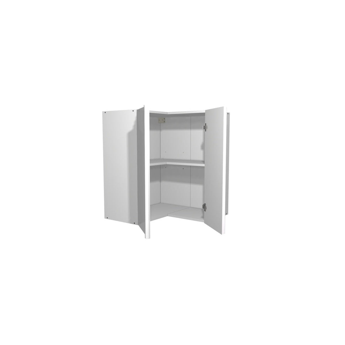 Gower Rapide+ Paris White 635mm L shaped corner wall unit, view 2