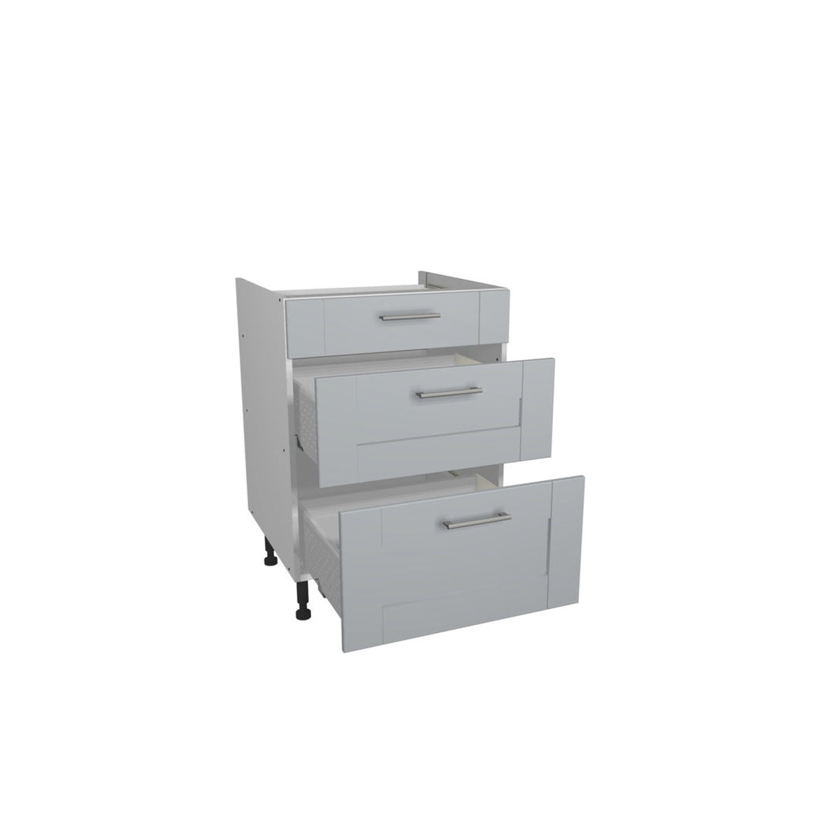 Gower Rapide+ Verona Grey 3 drawer unit 600mm