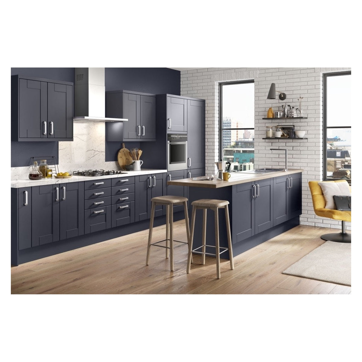 Gower Rapide+ Verona Navy 600mm kitchen base unit, view 3