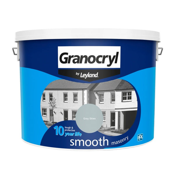 Granocryl Smooth Masonry paint 10L tin in Grey Skies
