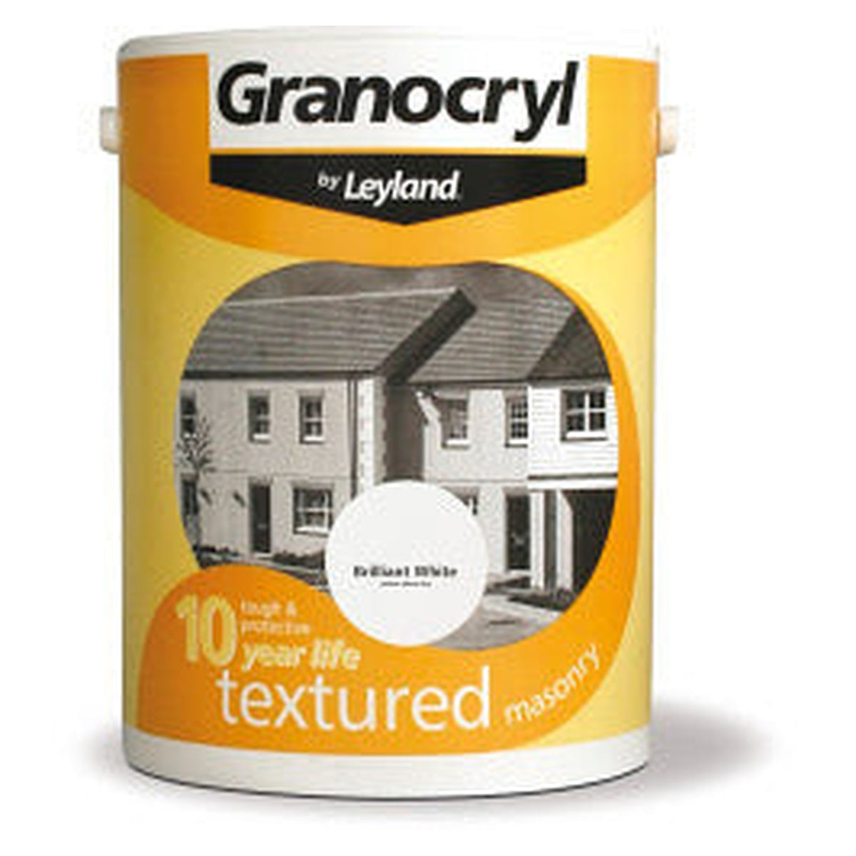 Granocryl Textured Masonry paint 5L tin in Brilliant White