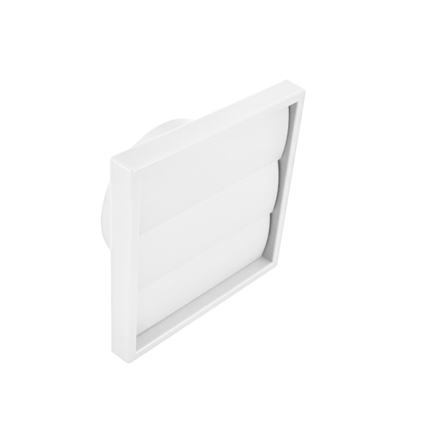 Gravity Wall Flap Outlet 100mm - White