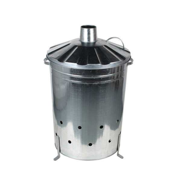 Groundsman 90L galvanised garden incinerator