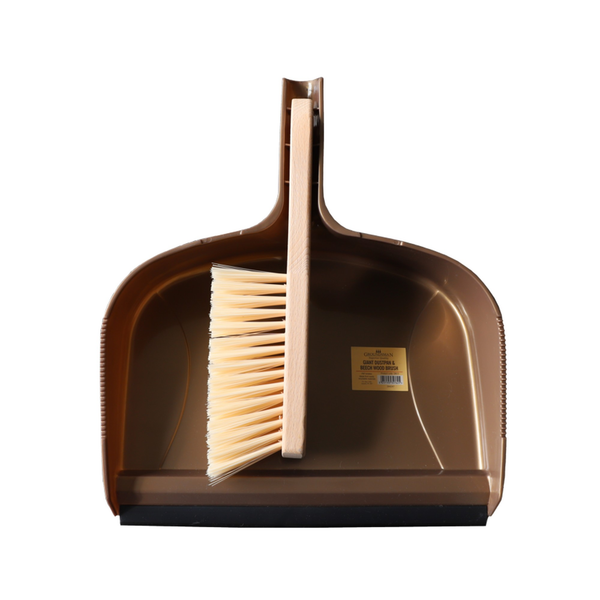 Groundsman giant dustpan and beech wood brush
