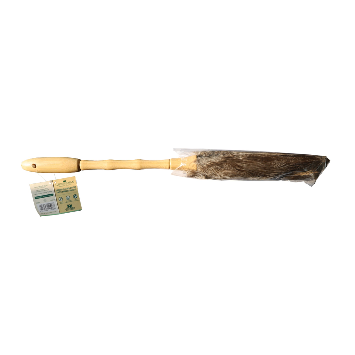 Groundsman ostrich feather duster with bamboo handle, view 2