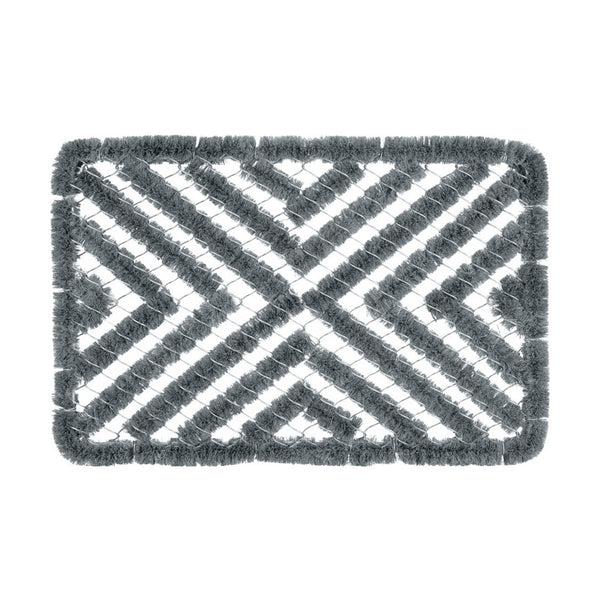 Groundsman rectangular wire boot scraper mat in grey
