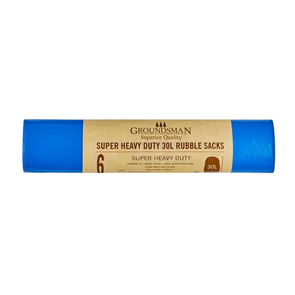 Groundsman super heavy duty rubble sacks, roll of 6