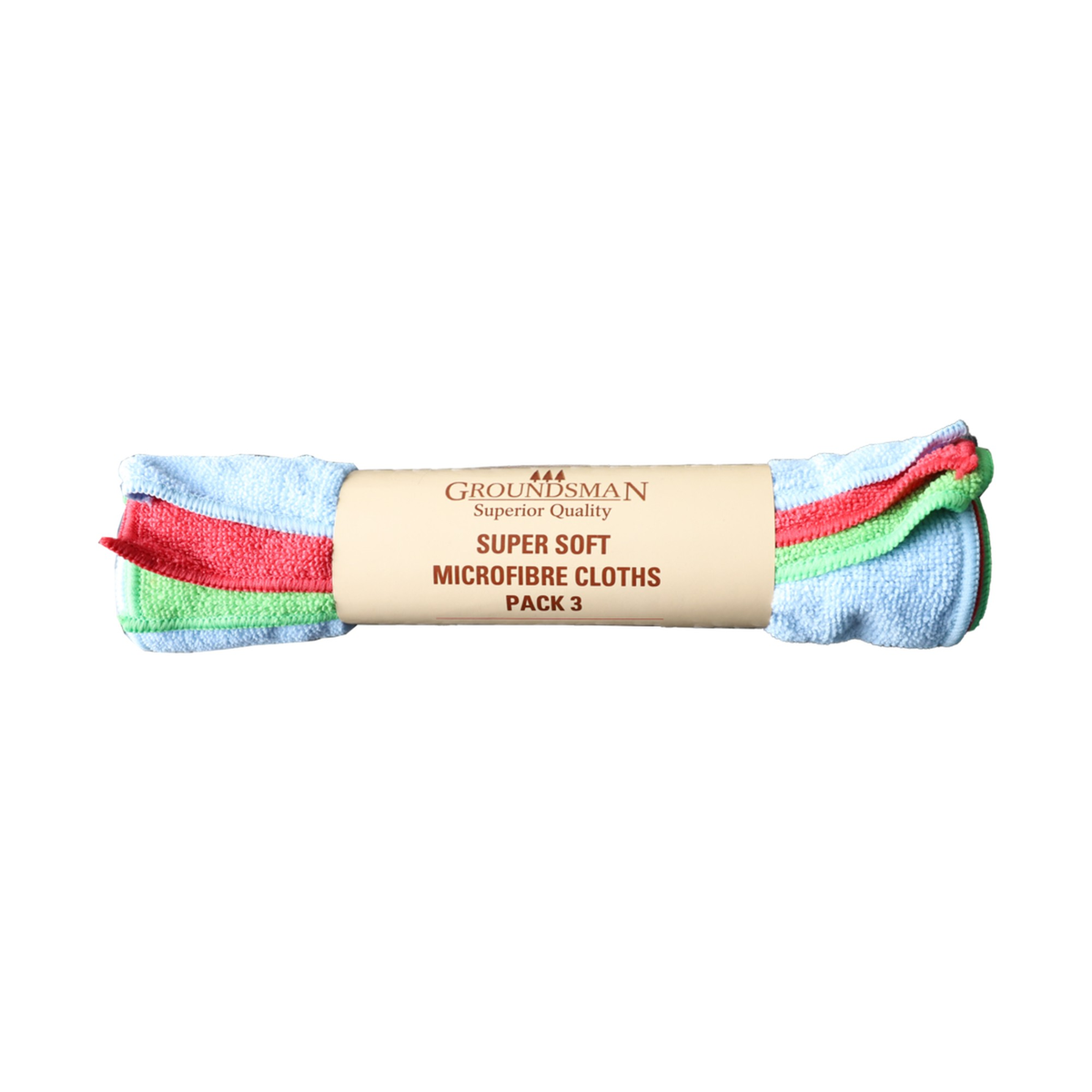 Groundsman super soft microfibre cloths 40 x 30cm pack of 3
