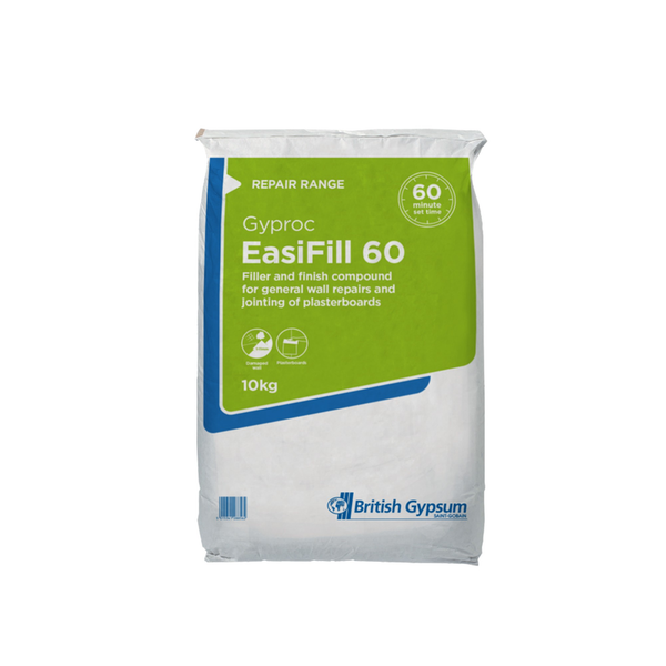Gyproc EasiFill 10kg powder filler bag