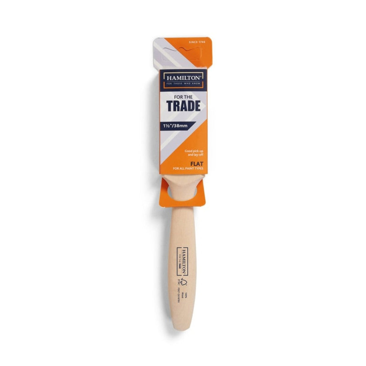 Hamilton For The Trade 1.5 inch fine tip flat paint brush