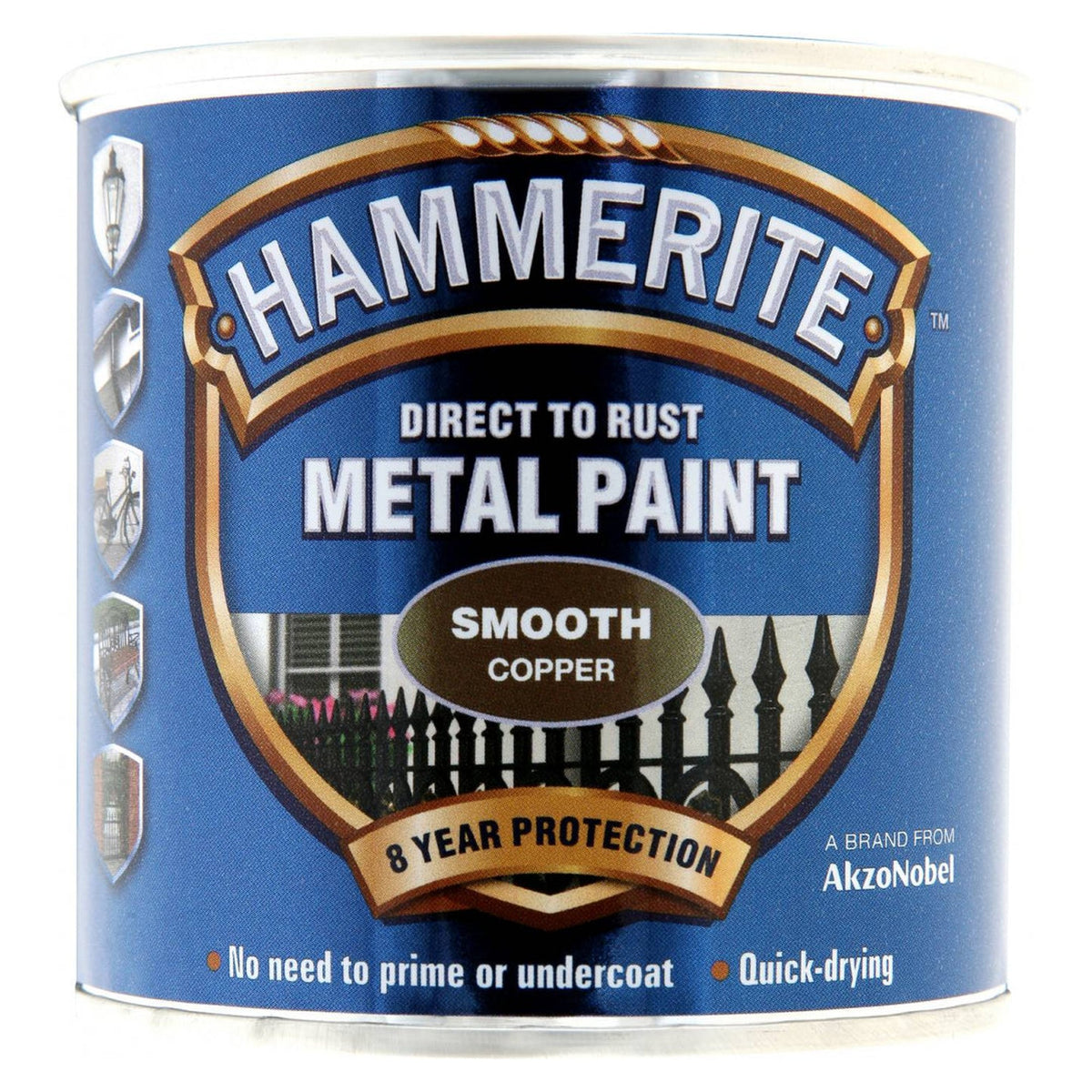 Hammerite smooth finish metal paint 250ml in Copper