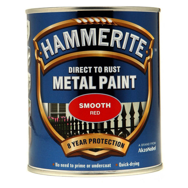 Hammerite Direct to Rust smooth red metal paint 750ml