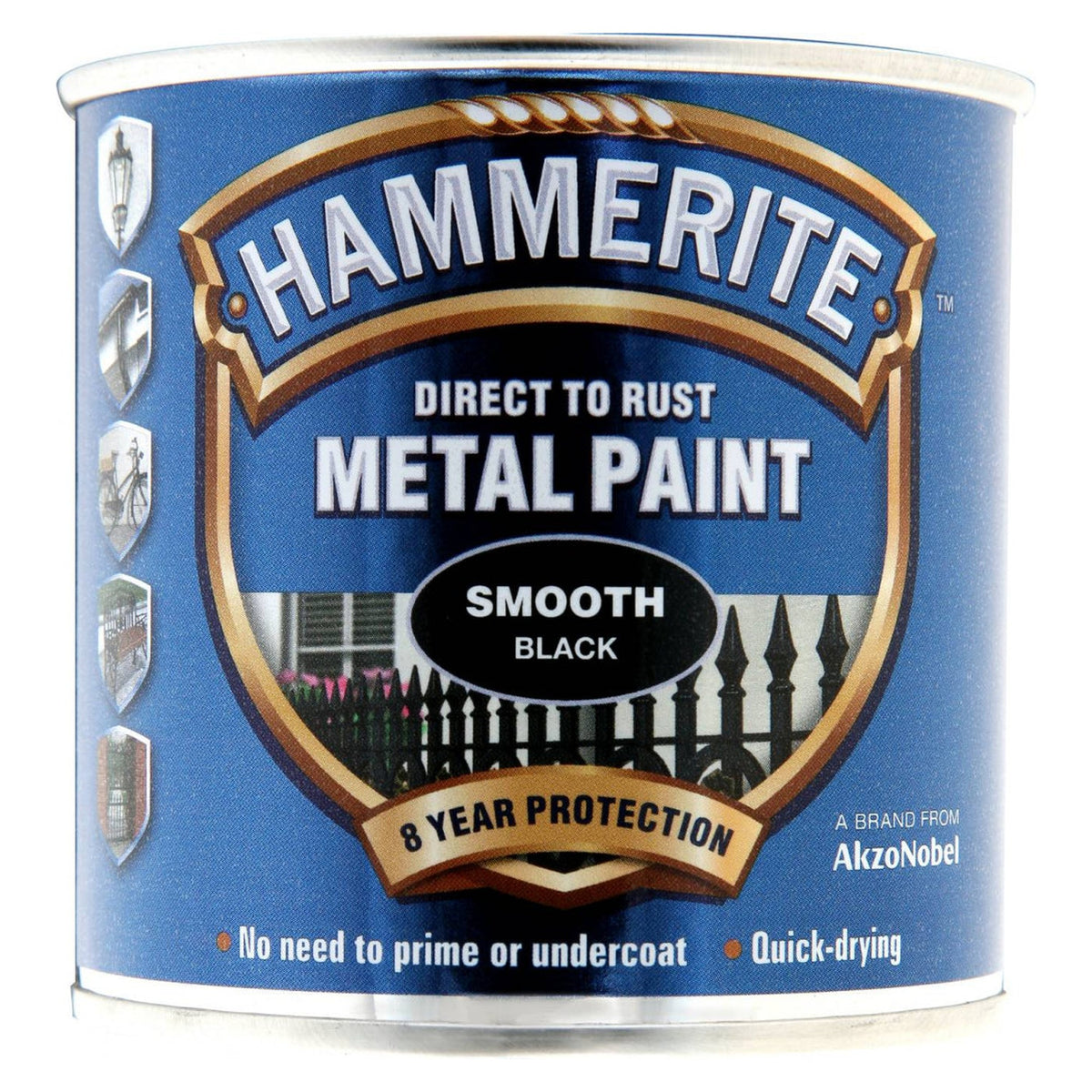 Hammerite smooth metal paint black 250ml