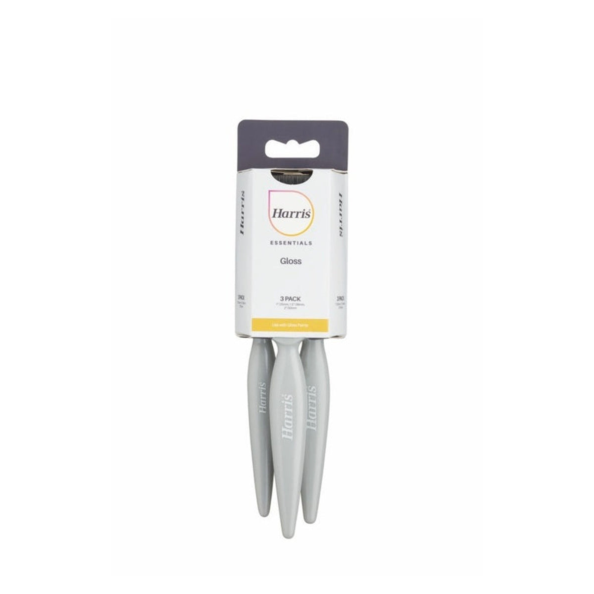 Harris Essentials gloss paint brush set of 3, view 2