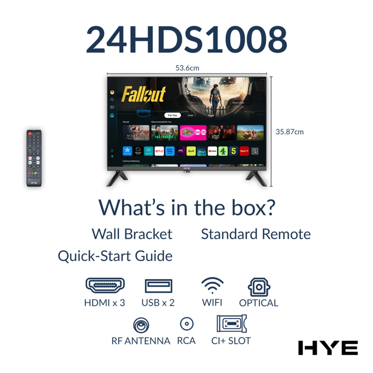 HD Ready Tizen OS WiFi Frameless Smart TV - 24", view 2