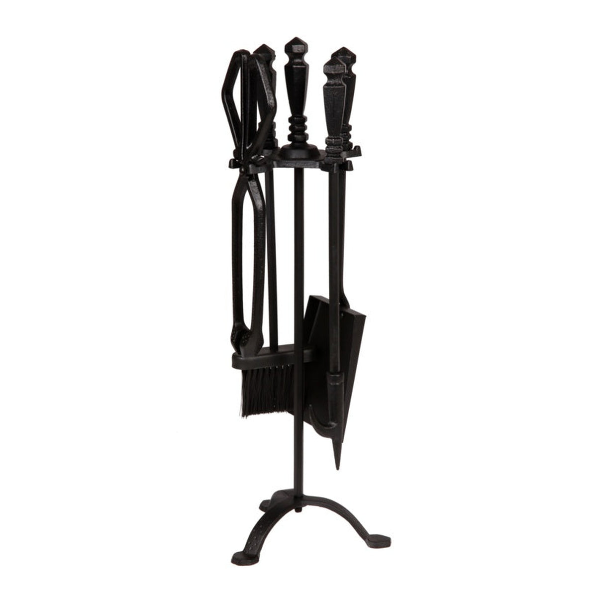 Hearth & Home black five piece companion set