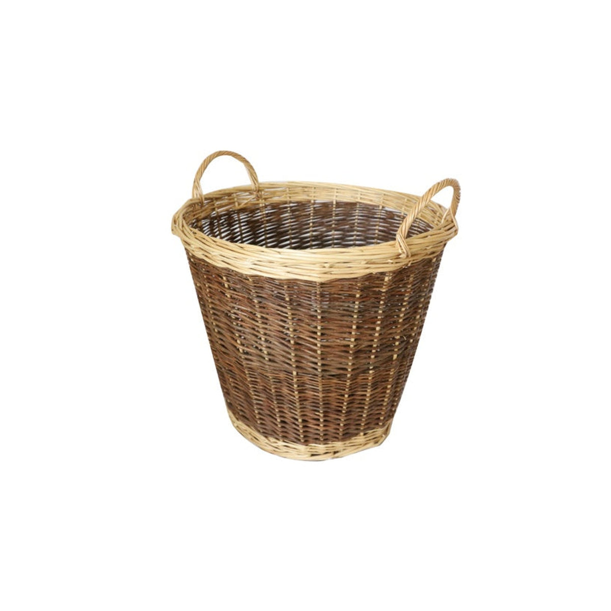 Hearth & Home large two tone log basket with handles