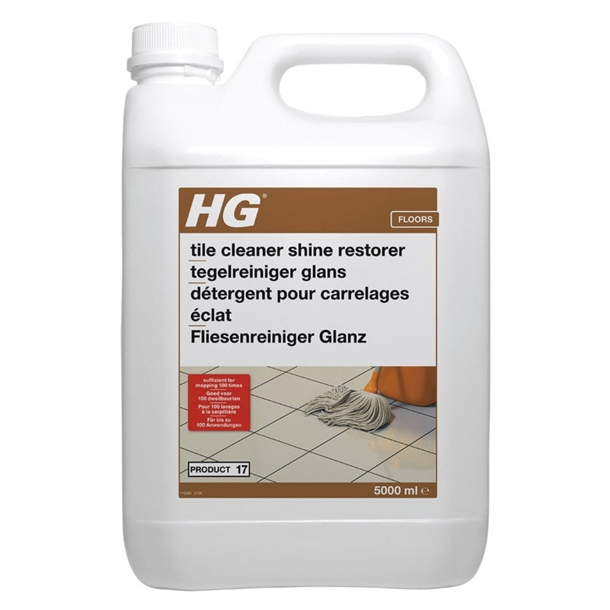 HG Shine Restoring Tile Cleaner 5L container
