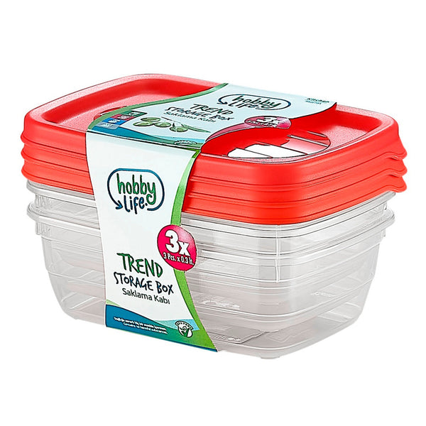 Pack of three Hobbylife rectangular food savers